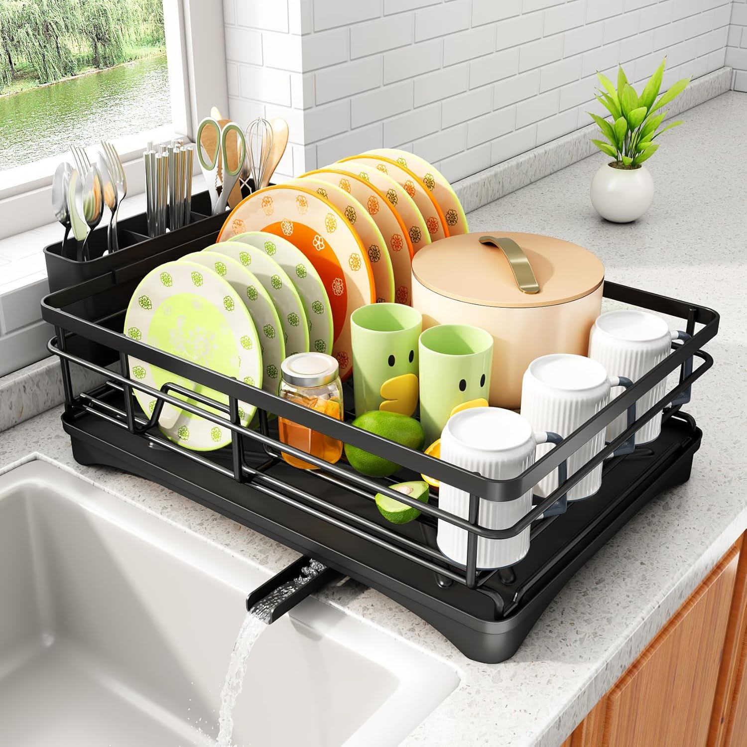 Dish Drying Rack - Stainless Steel Dish Rack for Kitchen Counter