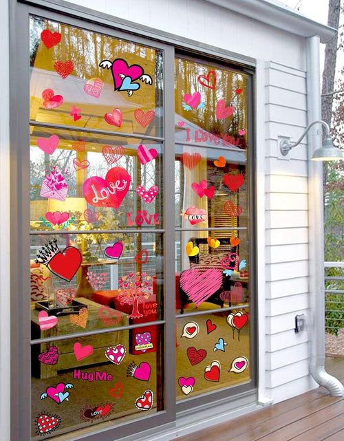 Load image into Gallery viewer, Valentines Day Decorations Heart Window Clings Decor
