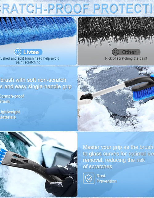 Load image into Gallery viewer, 32&quot; Extendable Snow Removal Tool with 360° Rotating Brush, Automotive exterior Accessories (Blue)
