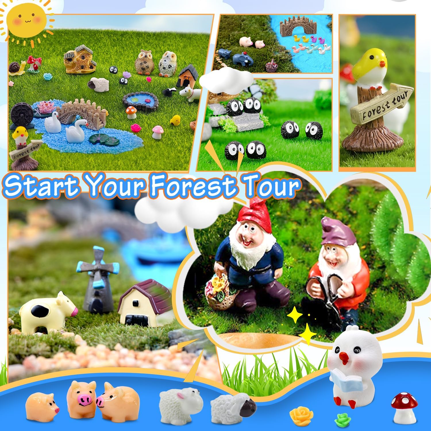 200 Pieces Fairy Garden Accessories, Fairy Garden Kit