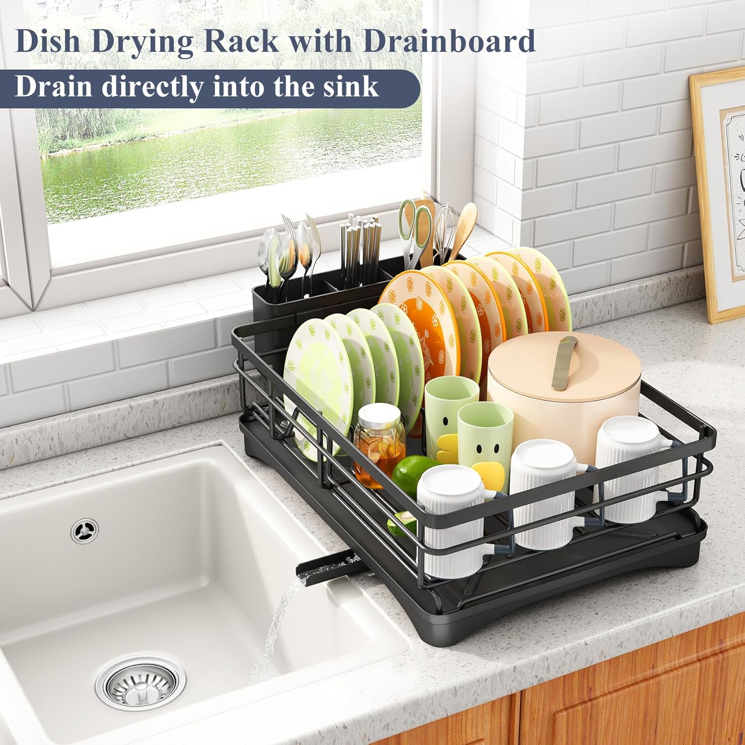 Dish Drying Rack - Stainless Steel Dish Rack for Kitchen Counter