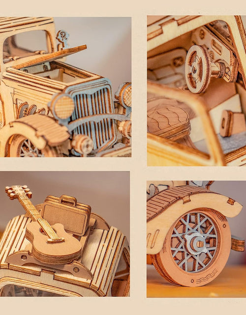 Load image into Gallery viewer, 3D Wooden Puzzles Retro Car Model - Collectibles Wooden Model Kits
