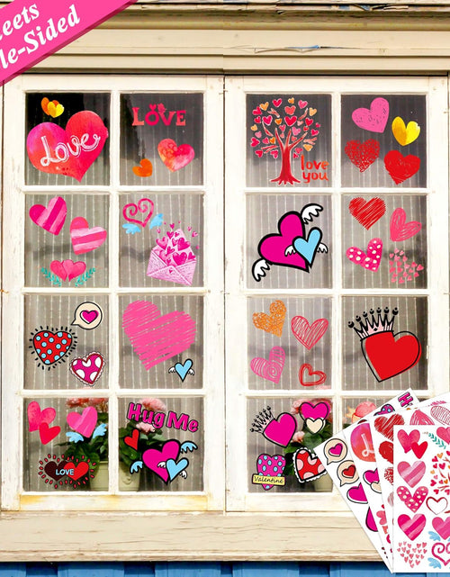 Load image into Gallery viewer, Valentines Day Decorations Heart Window Clings Decor
