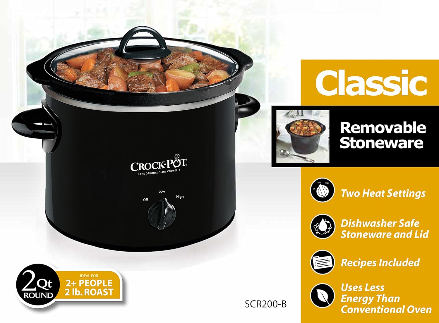 2-Quart Classic Slow Cooker, Small Slow Cooker