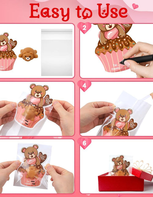 Load image into Gallery viewer, 30 Pack Valentines Mochi Squishies Toys with Valentines Cards
