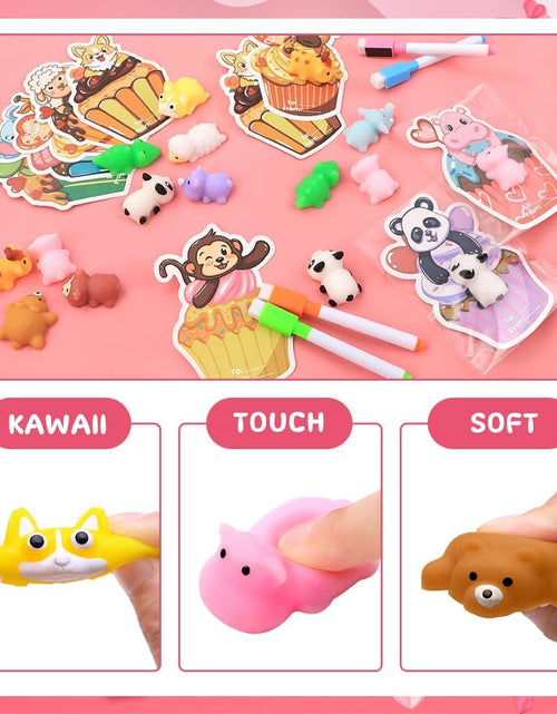 Load image into Gallery viewer, 30 Pack Valentines Mochi Squishies Toys with Valentines Cards
