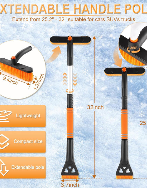 Load image into Gallery viewer, 32&quot; Extendable Snow Removal Tool with 360° Rotating Brush, Automotive exterior Accessories
