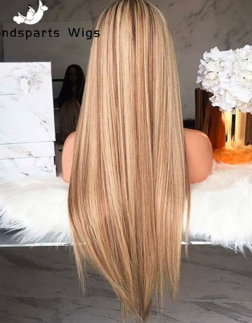 Load image into Gallery viewer, Women Real Long Straight Hair Wigs Ladies Natural Ombre Blonde Cosplay Full Wig
