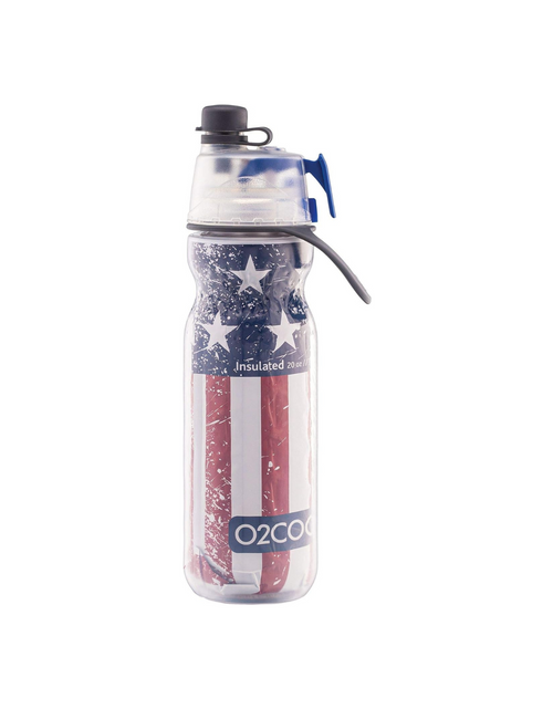 Load image into Gallery viewer, 2-in-1 Mist And Sip Function With No Leak Pull Top Spout Sports Water Bottle Reusable Water Bottle - 20 oz (Patriot)
