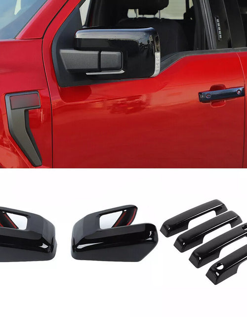 Load image into Gallery viewer, Door Handles &amp; Rearview Mirror Cover Trim For 2021+ Ford F150 Black Accessories
