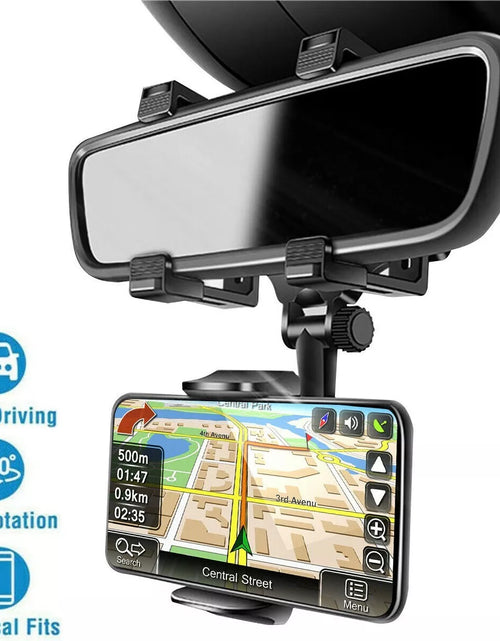 Load image into Gallery viewer, Universal 360° Car Rear-view Mirror Mount Stand Holder Cradle For Cell Phone GPS
