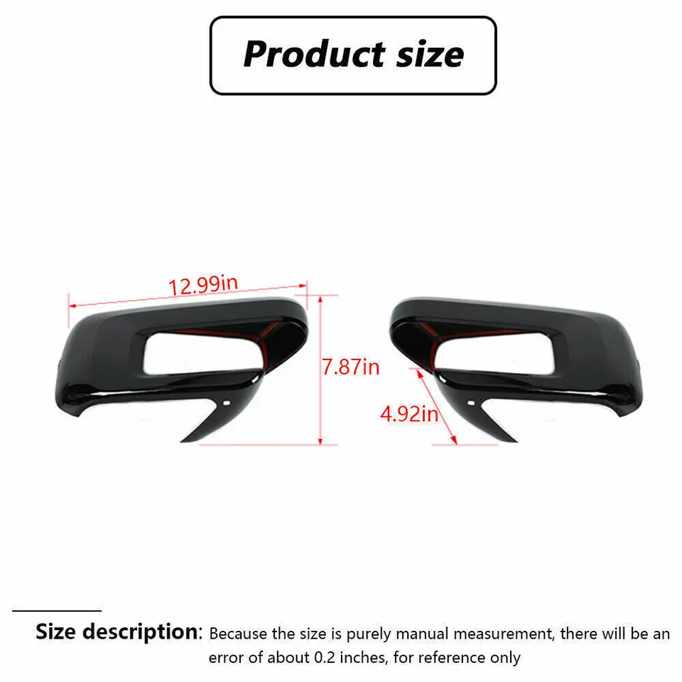 Door Handles & Rearview Mirror Cover Trim For 2021+ Ford F150 Black Accessories