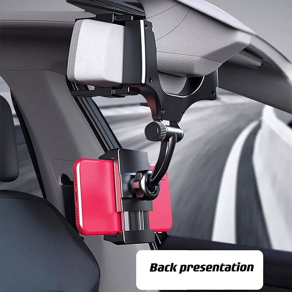 Universal 360° Car Rear-view Mirror Mount Stand Holder Cradle For Cell Phone GPS