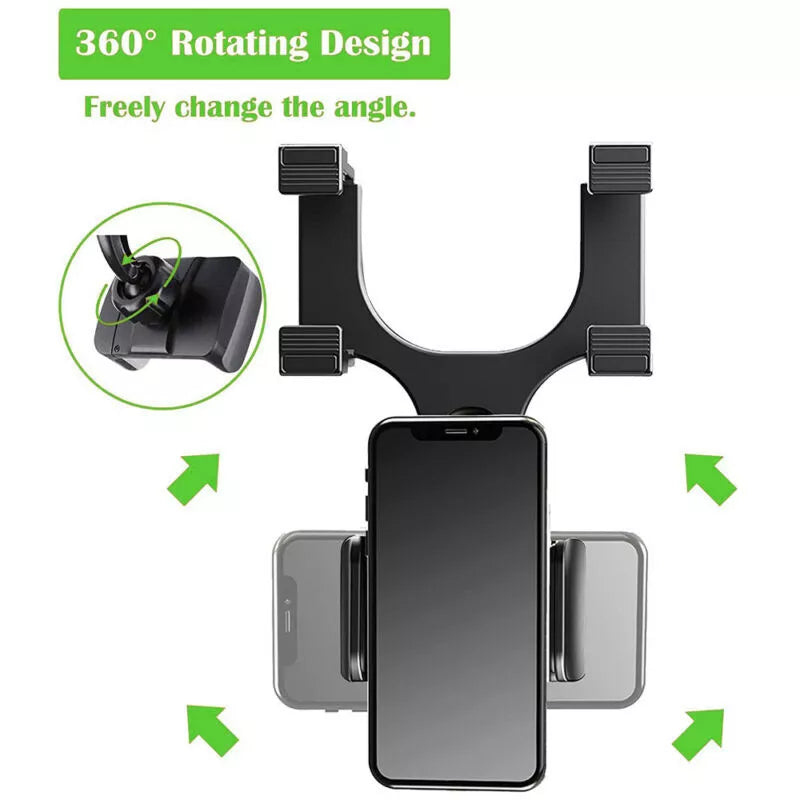 Universal 360° Car Rear-view Mirror Mount Stand Holder Cradle For Cell Phone GPS