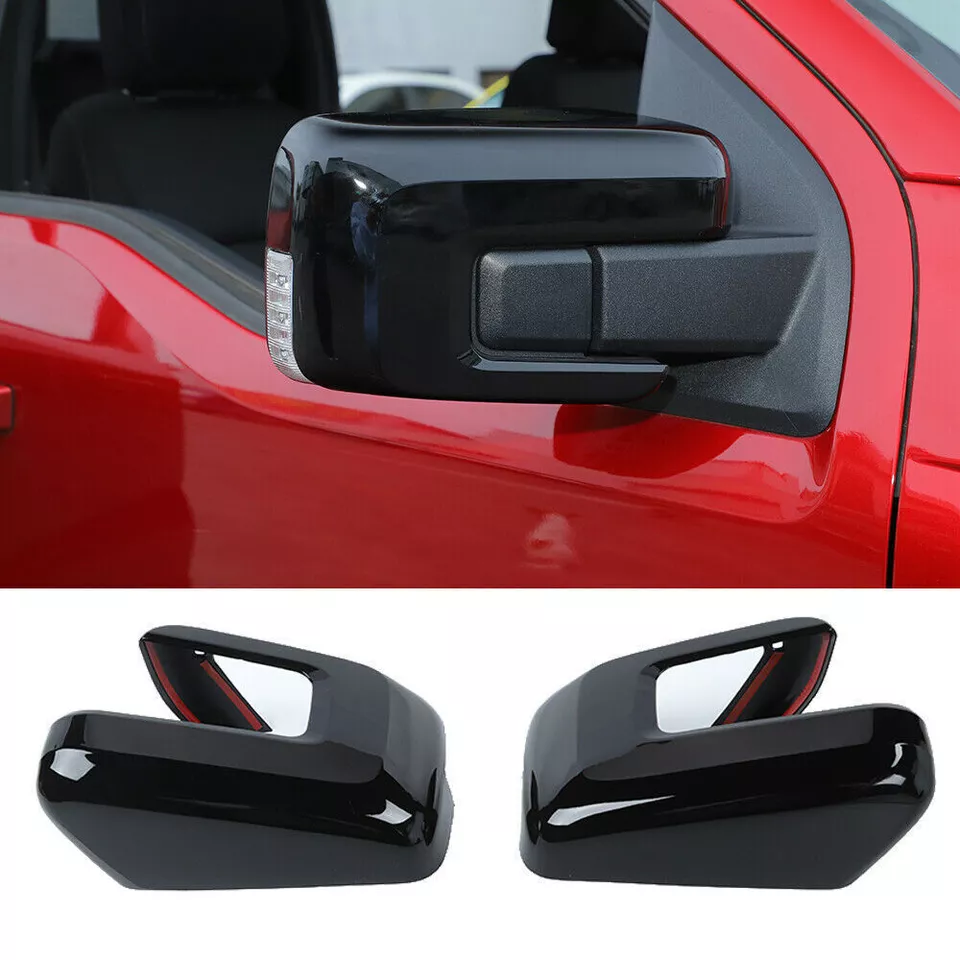 Door Handles & Rearview Mirror Cover Trim For 2021+ Ford F150 Black Accessories